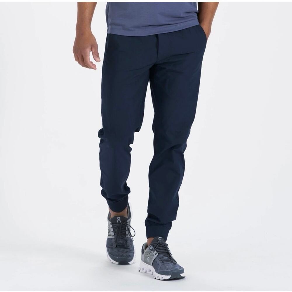 Vuori Meta Jogger Pants Mens XXL Navy Blue Drawstring 36x28 Elastic Waist V436